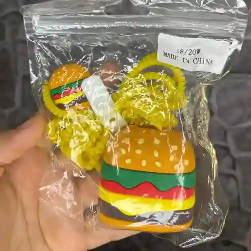 Protector 3 En 1 Cargador Iphone Hamburguesa