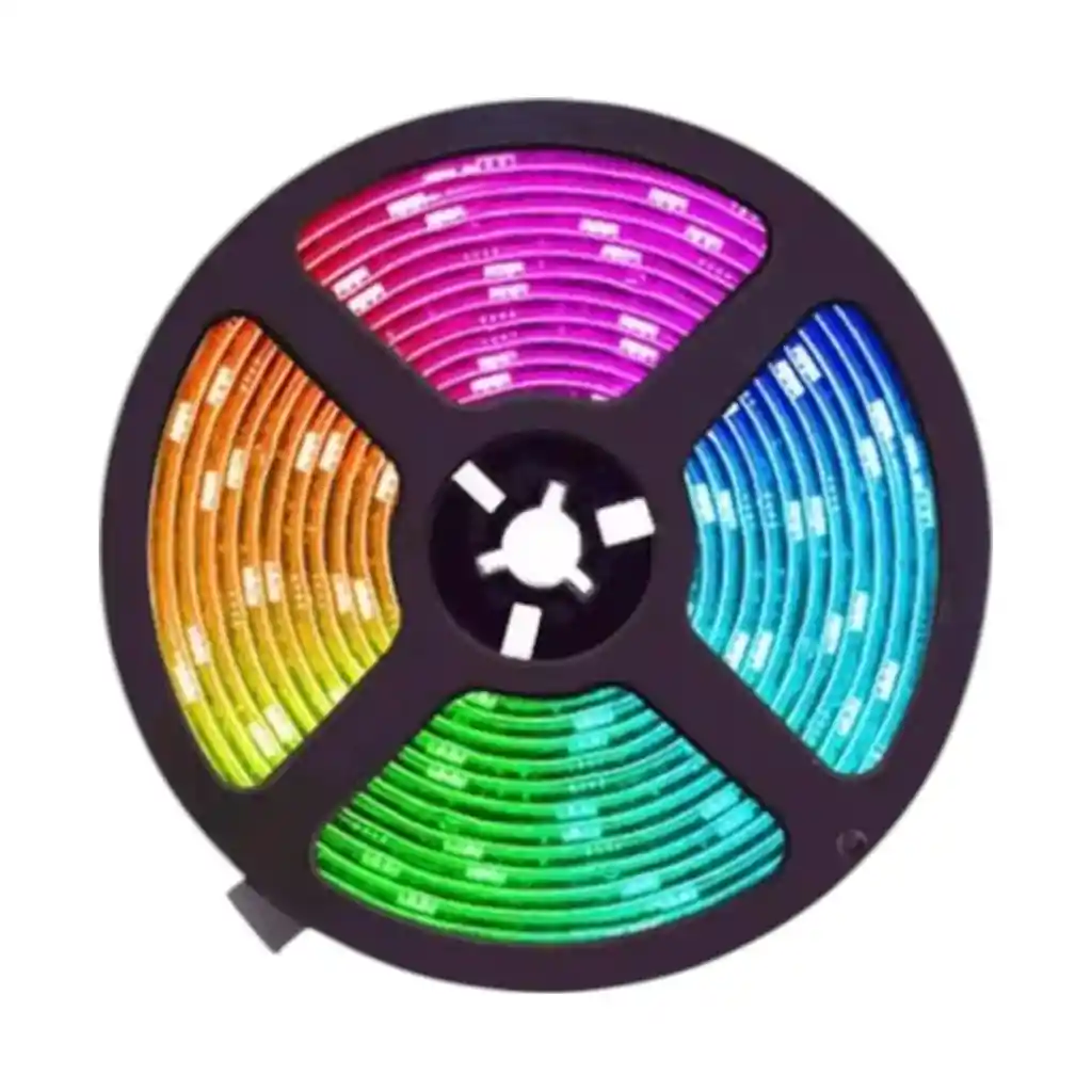 Cinta Led Tira Luces 5mts Rgb Multicolor + Control