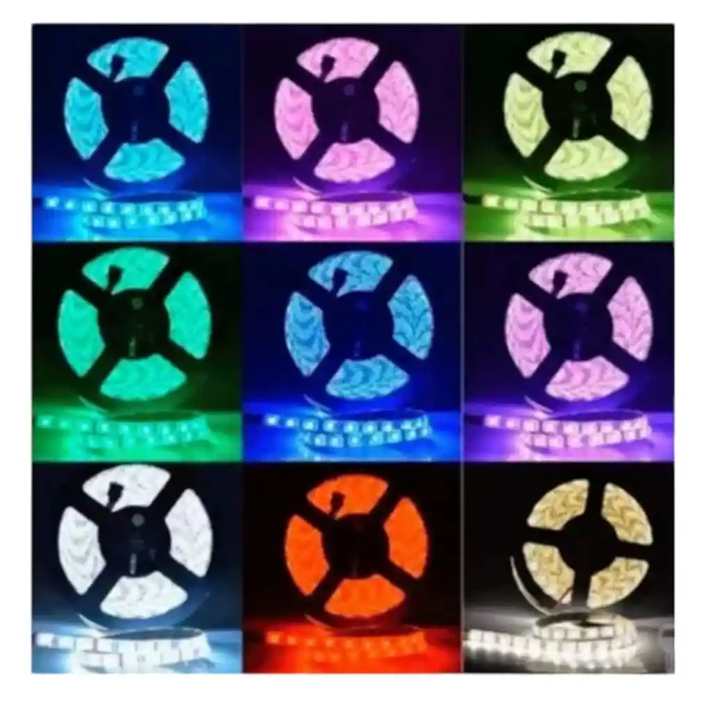 Cinta Led Tira Luces 5mts Rgb Multicolor + Control