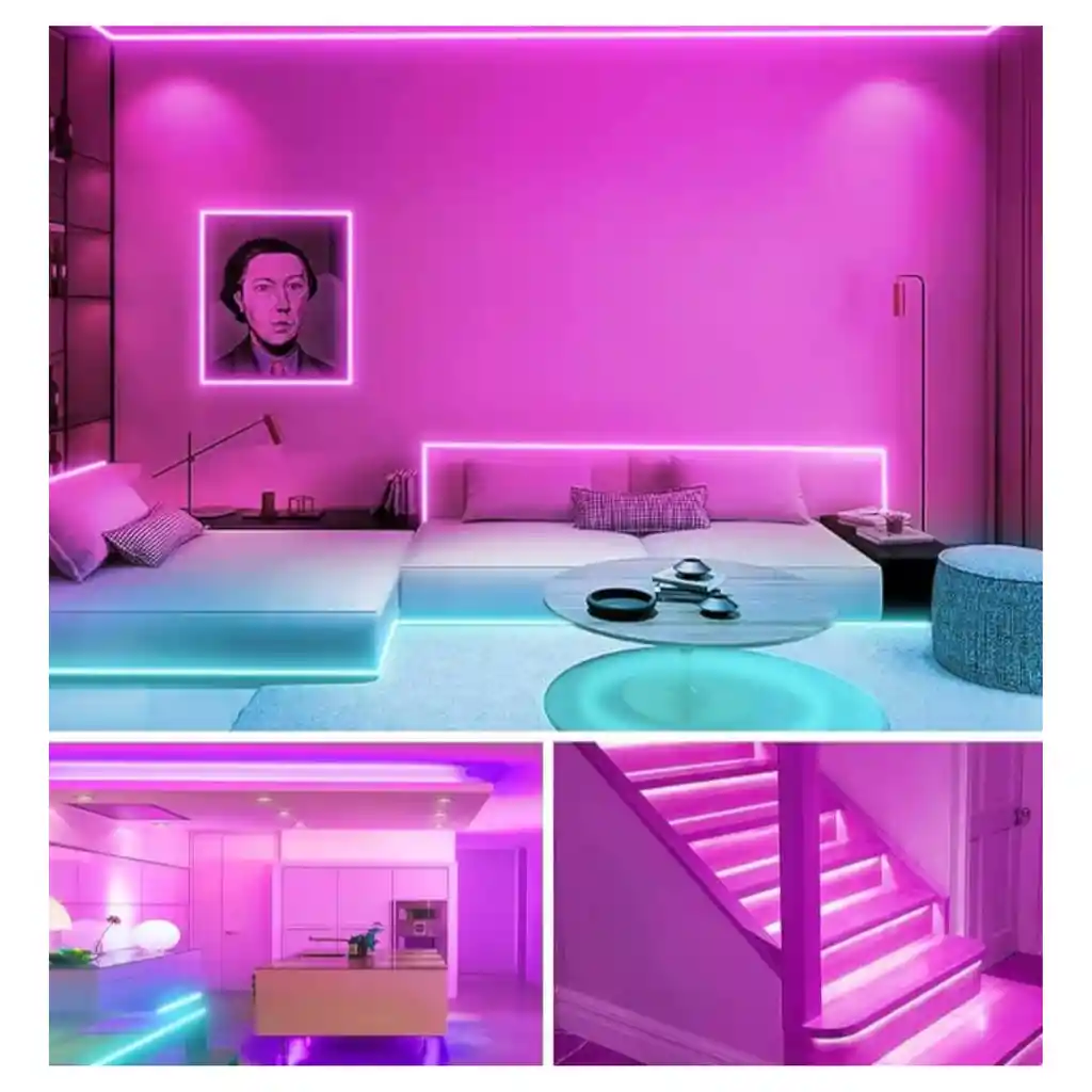 Cinta Led Tira Luces 5mts Rgb Multicolor + Control