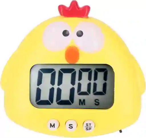 Temporizador Pollito Amarillo Reloj Cocina Digital Cronómetro Imán Timer Alarma
