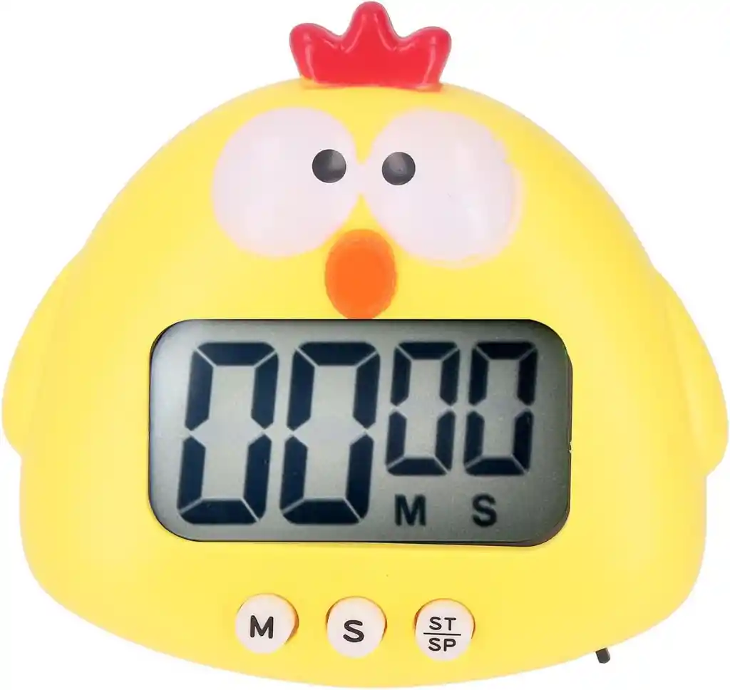 Temporizador Pollito Amarillo Reloj Cocina Digital Cronómetro Imán Timer Alarma