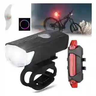 Combo Luz Delantera + Trasera Bici