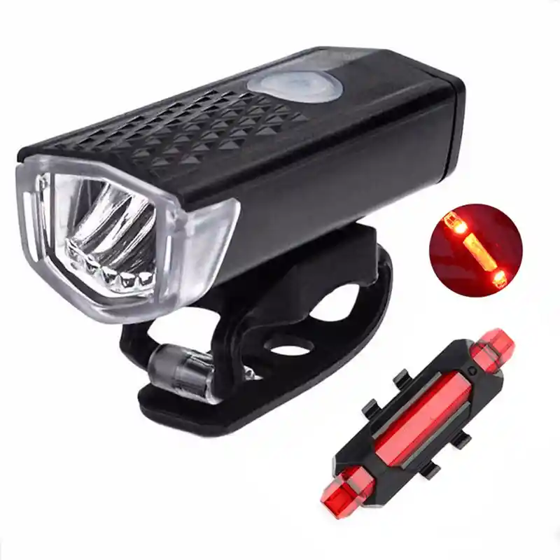 Combo Luz Delantera + Trasera Bici