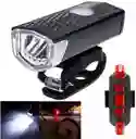 Combo Luz Delantera + Trasera Bici
