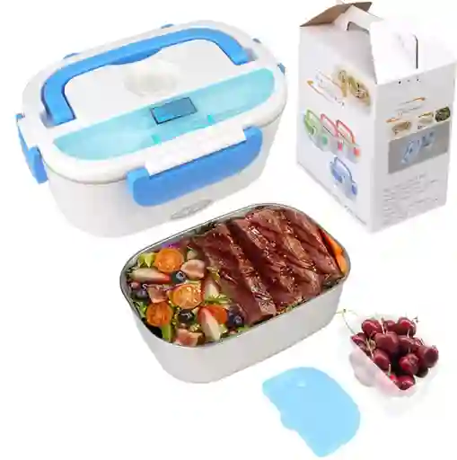 Recipiente Plástico Porta Comida Lonchera Eléctrico Calentador Portátil