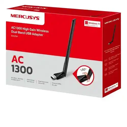Adaptador Usb Wifi Mercusys Dual Band Ac1300 5.4 Y 2.4 Ma30h