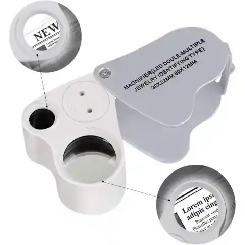 Lupa Para Joyeria Doble Con Luz