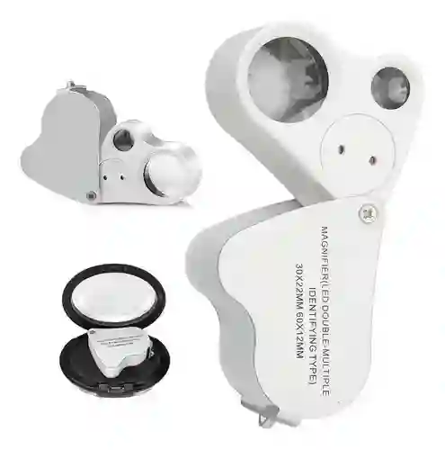 Lupa Para Joyeria Doble Con Luz