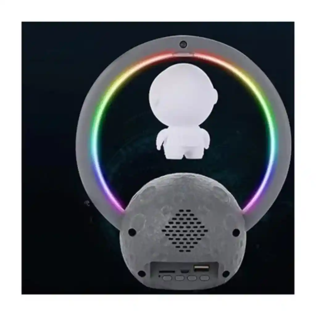 Lampara Astronauta Con Luz Led Parlante Recargable Luna