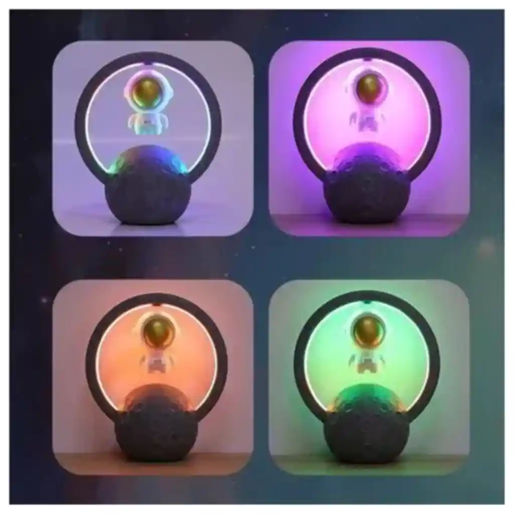Lampara Astronauta Con Luz Led Parlante Recargable Luna