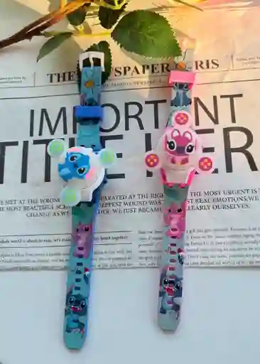 Reloj Spinner Didáctico Para Niños Stitch Con Luz Lilo Y Stitch