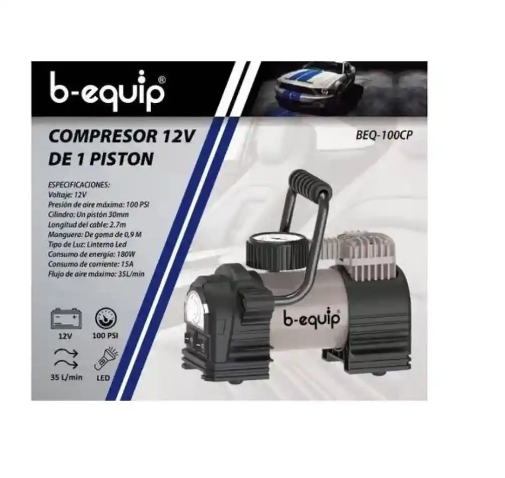 Compresor Aire Llanta 100 Psi Carro Moto Linterna 1 Piston Inflador Neumaticos Bicicleta Más Vendido 7º En Compresores 4.6 Calificación 4.6 De 5. 23 Opiniones. (23)