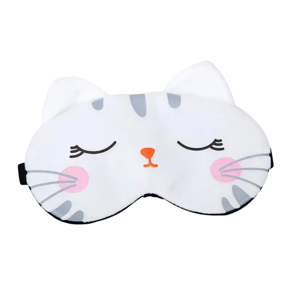 Antifaz Gel Descanso Tp Ojos Gato Blanco