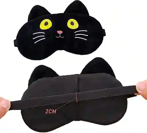 Antifaz Gel Descanso Tp Ojos Gato Negro