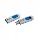 Memoria Usb Adata 2.0 Retractil 32gb - Blanca