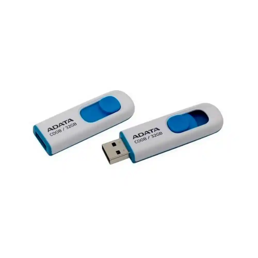 Memoria Usb Adata 2.0 Retractil 32gb - Blanca