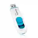 Memoria Usb Adata 2.0 Retractil 32gb - Blanca