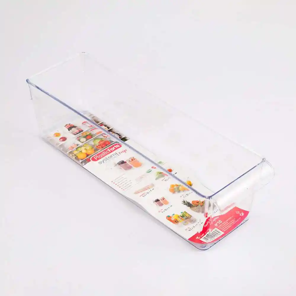 Organizador Plasticforte 11x10x37cm Translucido Plastico