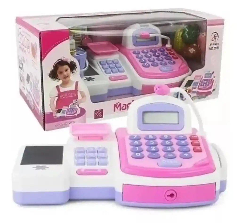 Caja Registradora Electrónica De Juguete + Muchos Accesorios