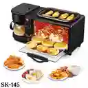 Horno Cafetera Electrico 3 En 1 Con Parrilla Sokany Sk-145