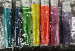Cordon Cola De Raton X2 Mt Disponible: Azul Claro - Azul Oscuro - Naranja - Amarillo - Verde - Rosado - Lila