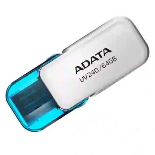 Memoria Usb 2.0 Adata Uv240 64gb Blanco-azul
