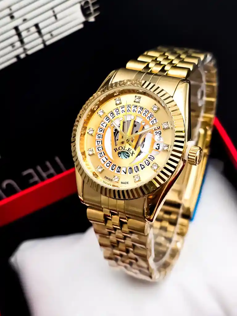Reloj Rolex De Dama Corona Dorado/ Genérico