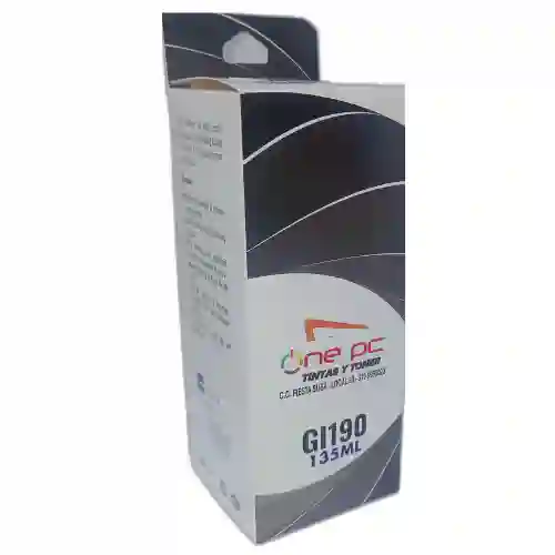 Tinta Recargable Compatible Canon Gl190 Black