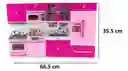 Set Mini Cocina Luces Y Sonido Accesorios Compatible Barbie