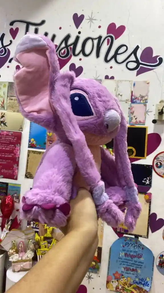 Peluche Stitch Angel Morada