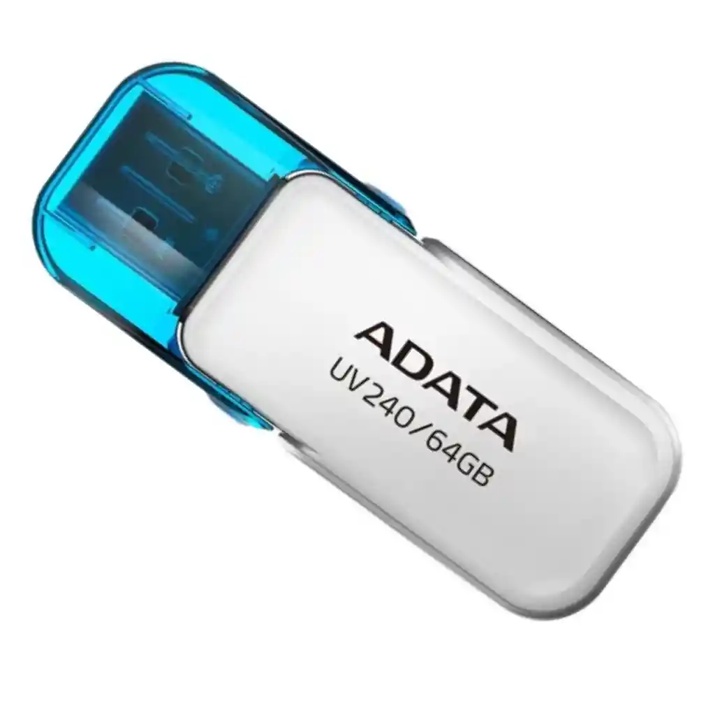 Memoria Usb 2.0 Adata Uv240 64gb Blanco-azul
