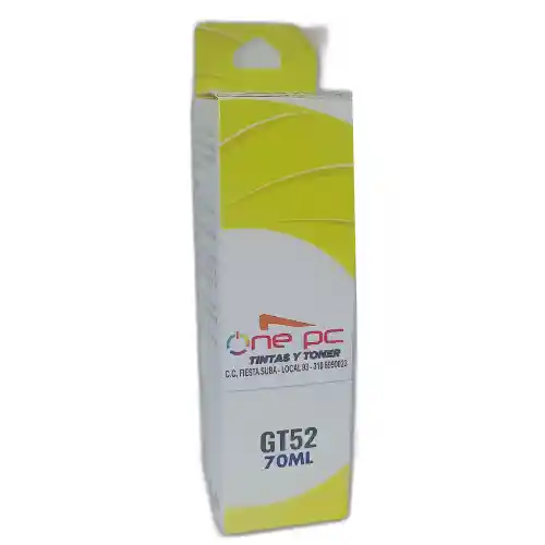 Tinta Recargable Gt52 Compatible Hp Yellow