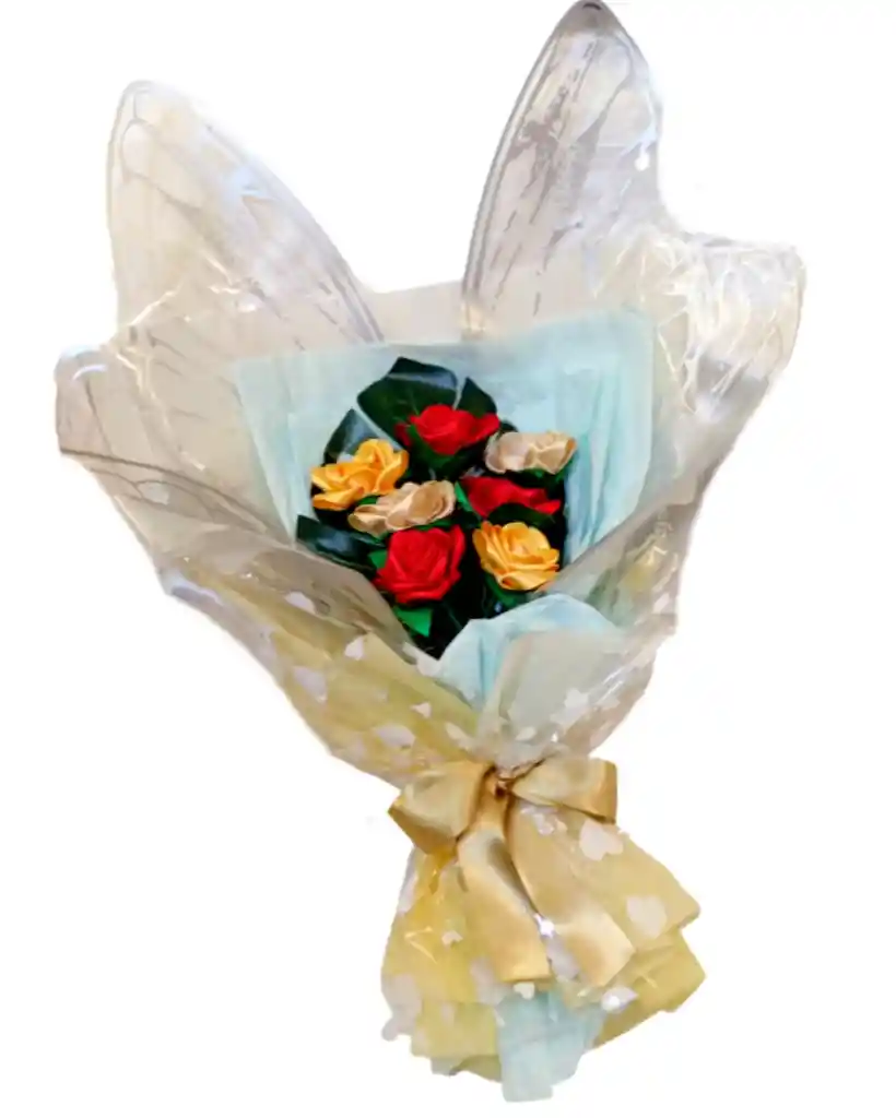 Ramo De Rosas Mariposa Eterna