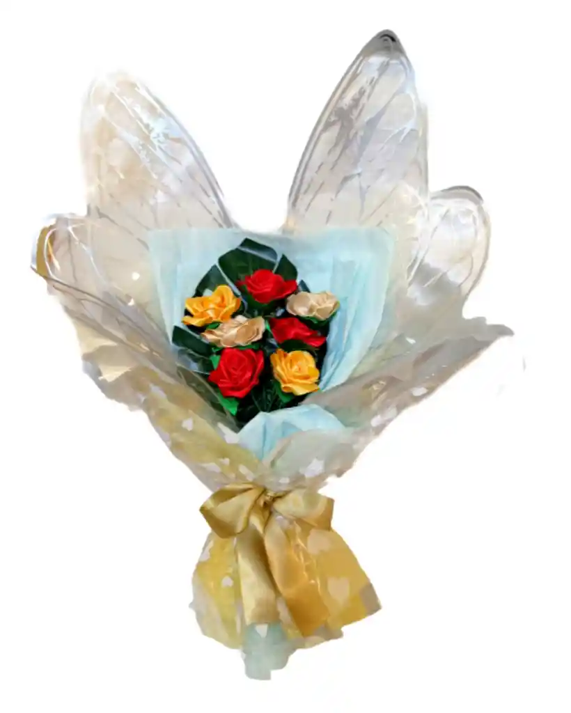Ramo De Rosas Mariposa Eterna