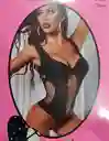 Body De Malla Leslie Con Brillantes Negro - Talla Única