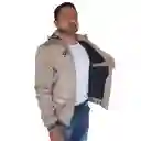 Chaqueta Para Hombre Beige Con Interior En Tela Ovejera Talla M