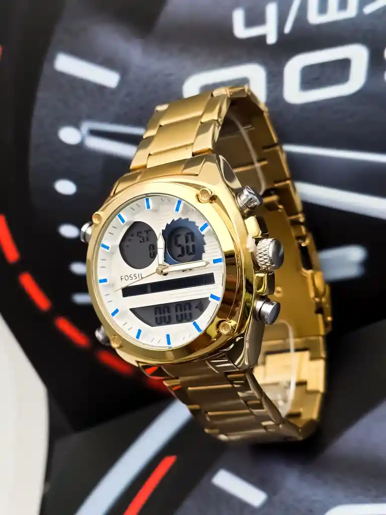 Reloj Fossil De Hombre Dorado/ Genérico