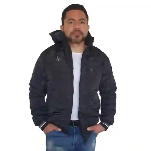 Chaqueta Para Hombre Negra Con Interior En Tela Ovejera Talla M