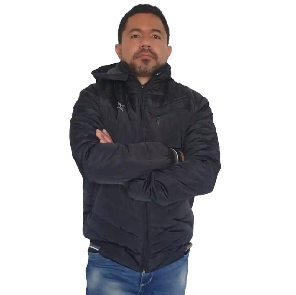 Chaqueta Para Hombre Negra Con Interior En Tela Ovejera Talla M
