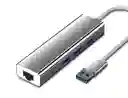 Hub Usb Y Rj45 Red