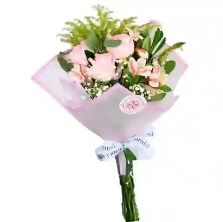Bouquet X3 Rosas Y Astromelias
