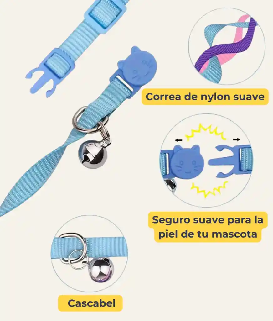Collar Para Gato - Rosado