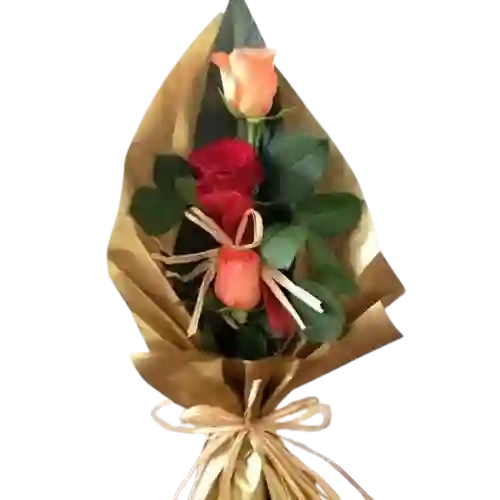Flores Y Rosas Mini Ramo Con 3 Rosas