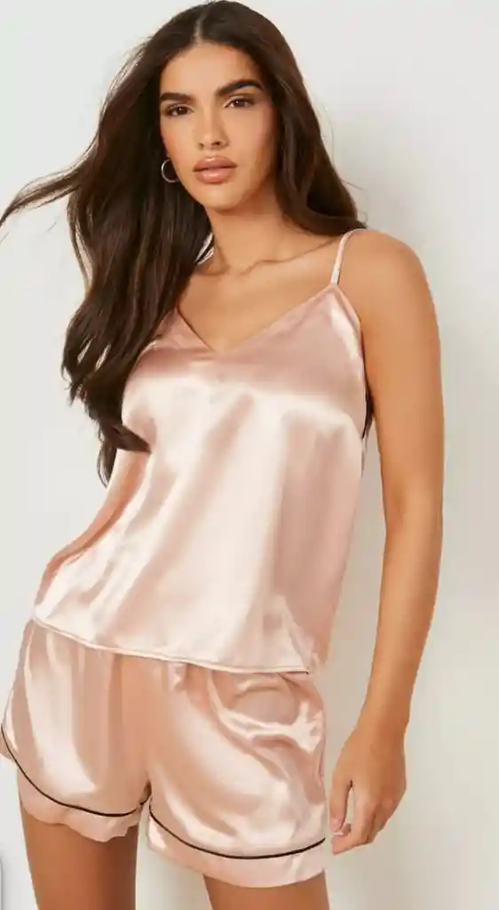 Pijama Satin Set Rosé Nocturne