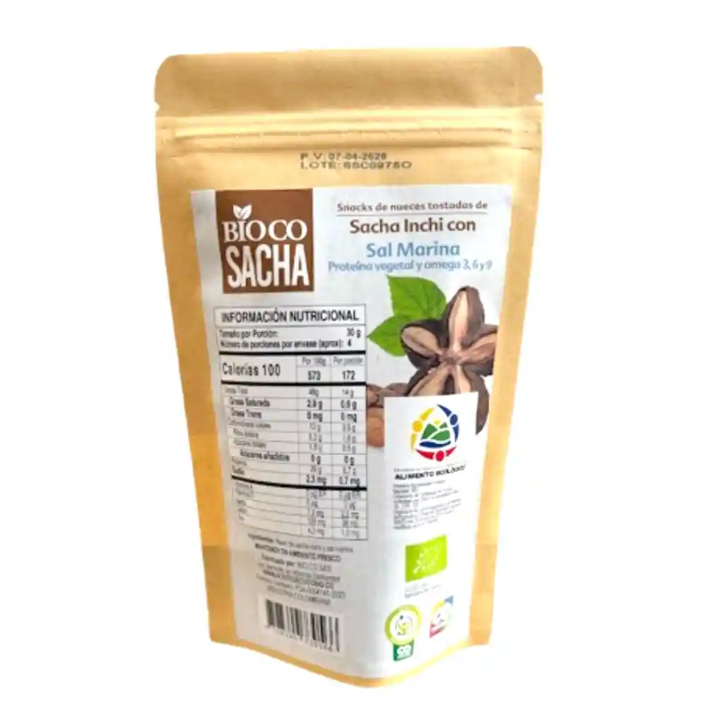Snack Natural Sacha Inchi-sal Marina De 125g