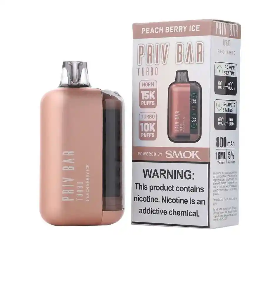 Vaper Priv Bar Peach Berry Ice 15.000 Puffs