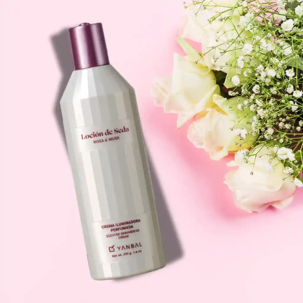 Yanbal Loción De Seda Rosa & Musk Crema Iluminadora Perfumada 210 G