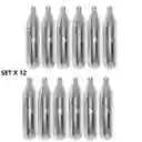 Set X 12 Pipetas Co2 Gas Tanque Capsula Cilindro