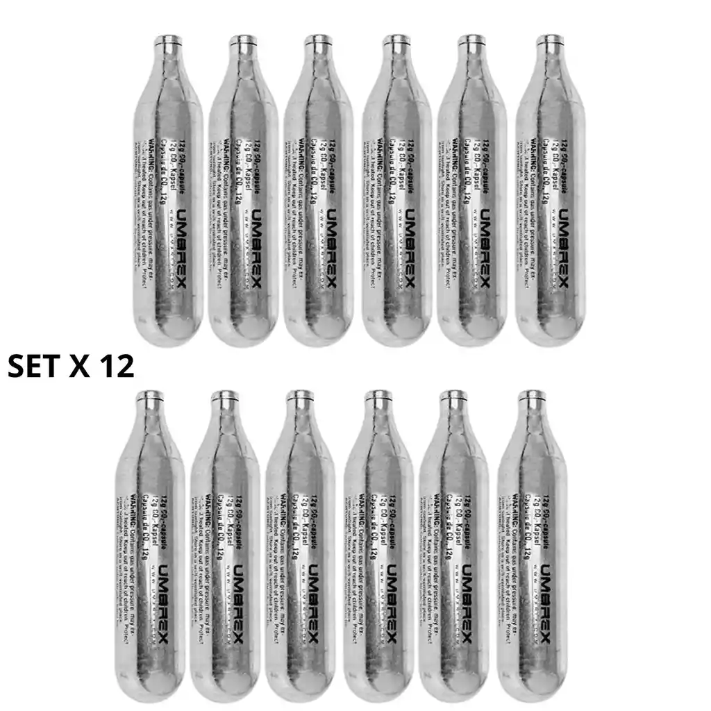 Set X 12 Pipetas Co2 Gas Tanque Capsula Cilindro